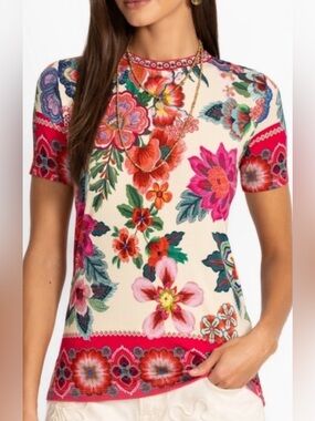 NWOT Johnny Was Janie Favorite Kallie Scarf Top Size XL